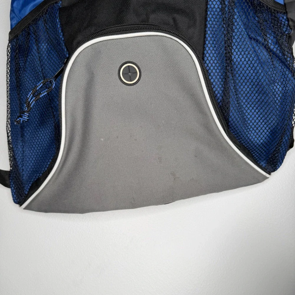 NBA Dallas Mavericks Drawstring Backpack Large Blue Black Shoe Pocket‎